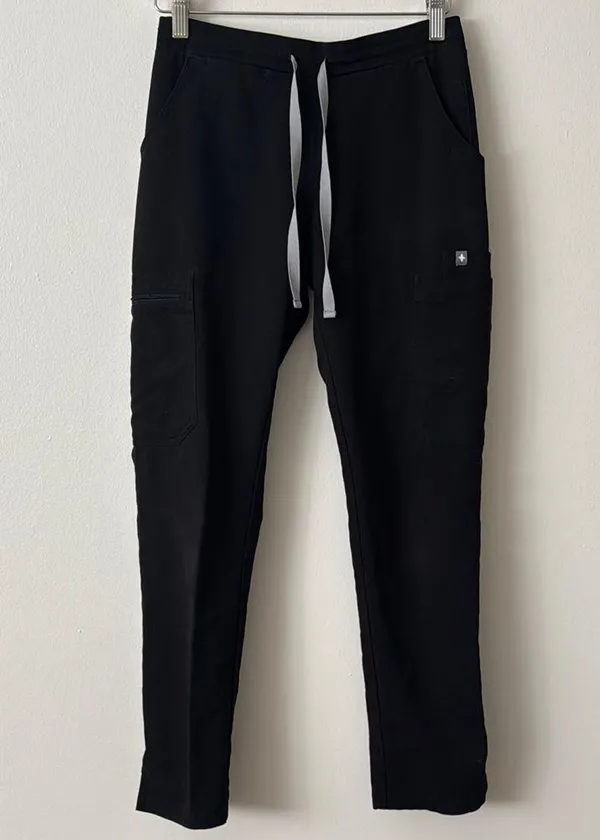 Figs XXS Livingston Straight Leg Scrub Pants in Black - Image 2