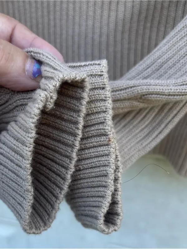 Kate Hill Taupe Suede & Knit Bomber Jacket - Image 6