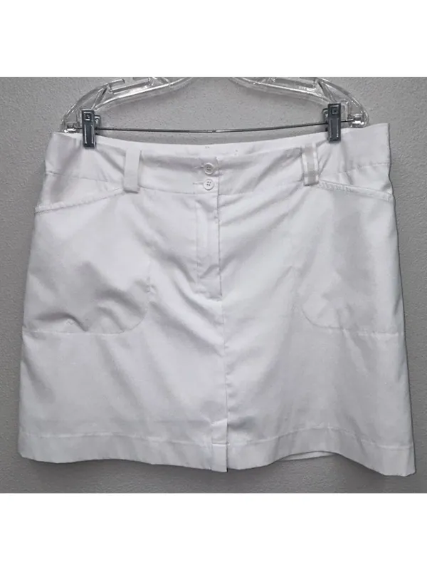 Nike Golf Skort Womens 16 White Fit Dry Performance Stretch Tennis Athletic - Image 2