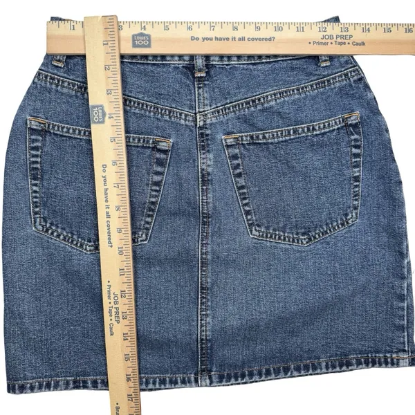 Y2K Gap Denim Skirt Size 4 Blue Jean Cotton Vintage Classic - Image 6