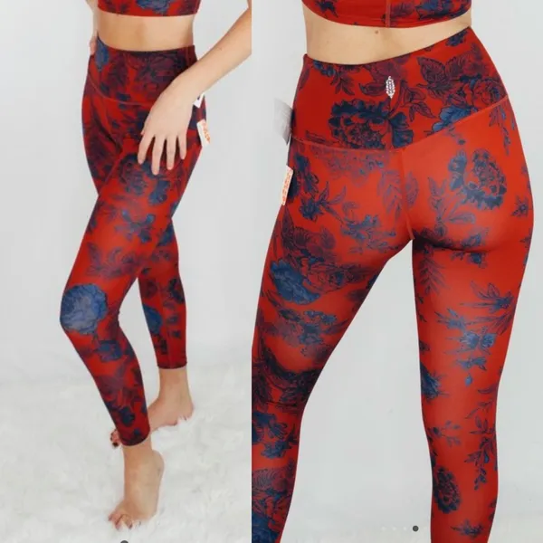Free People Movement High Rise 7/8 Lose Control Ashford Leggings: Floral Combo - Image 9