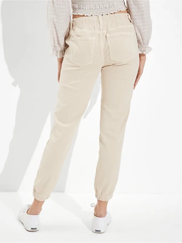American Eagle Stretch Tomgirl Utility Jogger in Cream Size 2 Regular - Image 2