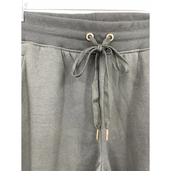 Bebe Womens Black Jogger Sweatpants Fleece Activewear Pants Rhinestones NEW 1X - Image 4