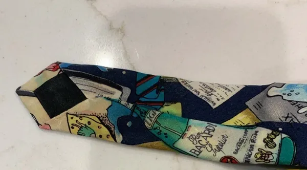 Nicole Miller Mens Necktie 100% Silk Bacardi Rum: 1990’s - Image 6