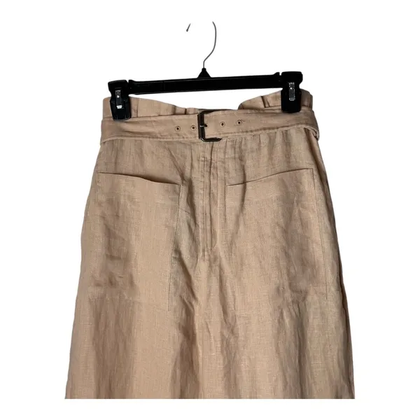 Tularosa‎ Pants Women Small Pink Paloma Linen Belted Paper Bag Wide Leg Preppy - Image 5