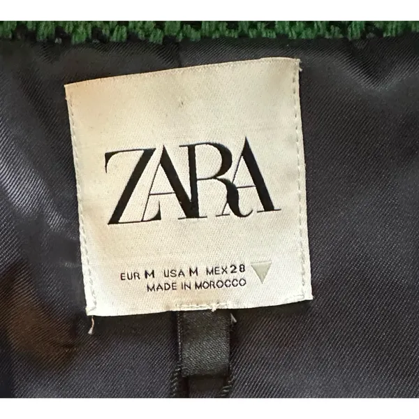 Zara Green Textured Weave Jacket Blogger Fav 2674/713 - Image 10