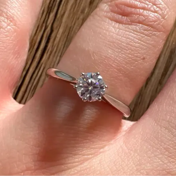 1 Ct Solitaire Engagement Ring Brilliant-Cut Simulated‎ Diamond, Size 8 - Image 15