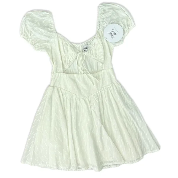 Princess Polly White Caria Puff Short Sleeve Cut Out Mini Dress size 0 NEW Tags - Image 11