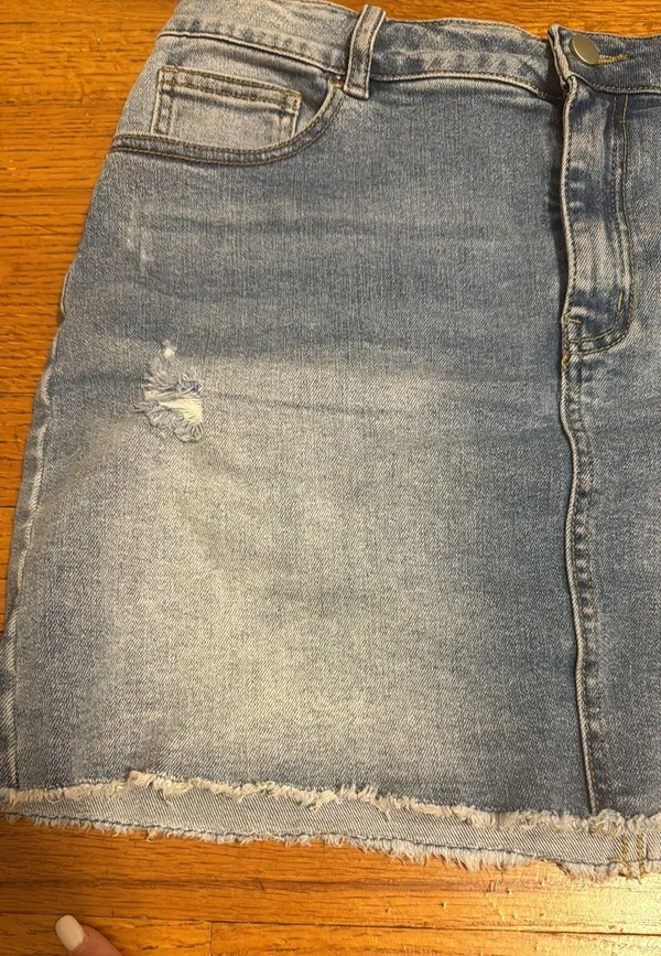 Denim Skirt Blue Size L - Image 3