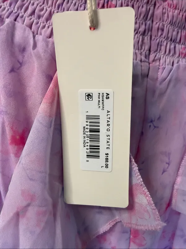Altar'd State Lavender Pink Floral Halter Maxi Dress - Image 5