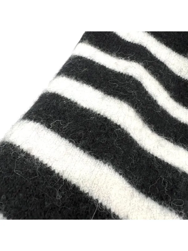 J.Crew Striped Supersoft Sweater Textured Black White Quiet Luxury Size XS - Image 9