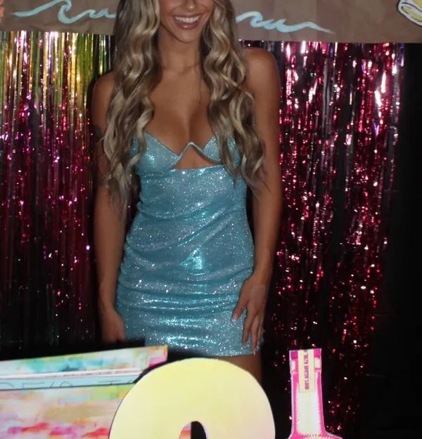 Blue Sparkle mini dress Size XS - Image 3