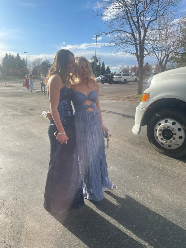 Dillards Blue Prom Dress - Image 3