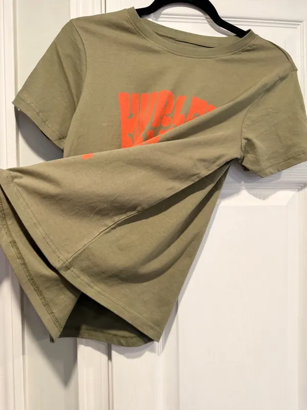 NWOT Hurley Size S Green Graphic Print Short Sleeve Tee Shirt Surf Sun Beach - Image 5