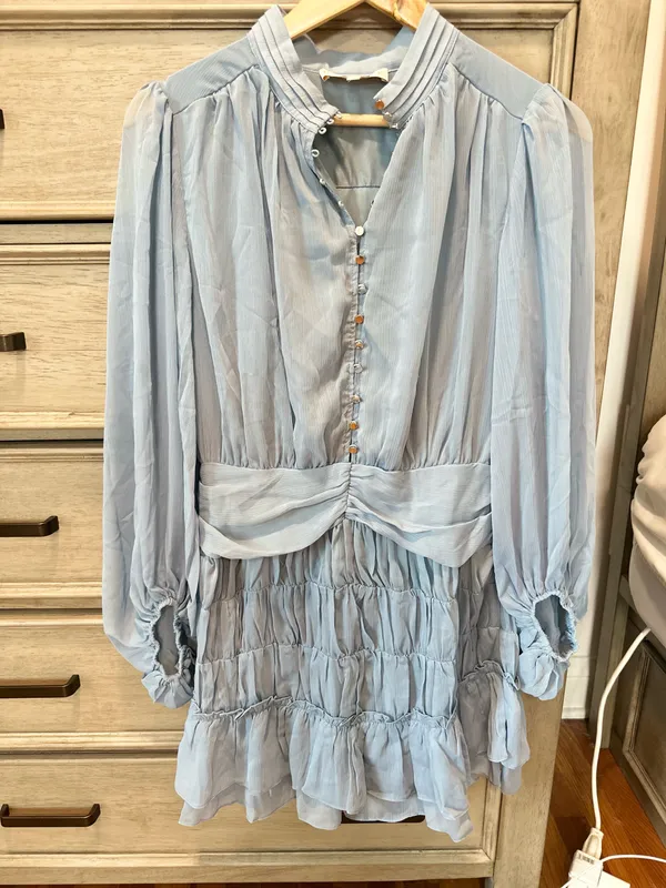 Light Blue Button Down Dress - Image 4