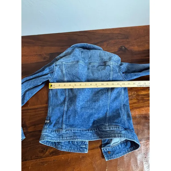 G-Star Raw 3301‎ Slim Jacket Womens XS Blue Denim Trucker D17437-C052-C293 - Image 8