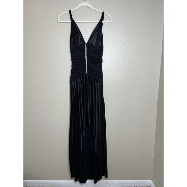 Vtg Y2K Whimsigoth Black Dress Event Witchy Glam Fairy Grunge Windsor‎ 90s - Image 3