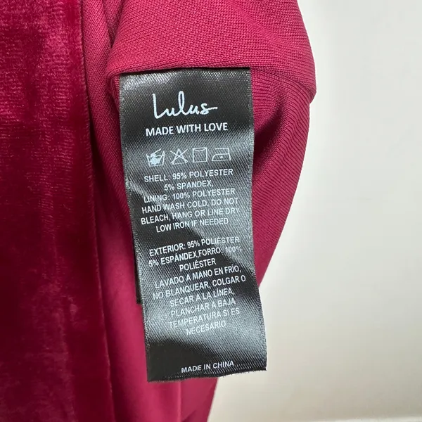 Lulus Beautiful Evenings Wine Red Velvet Twist-Front Maxi Dress Formal Small NWT - Image 10