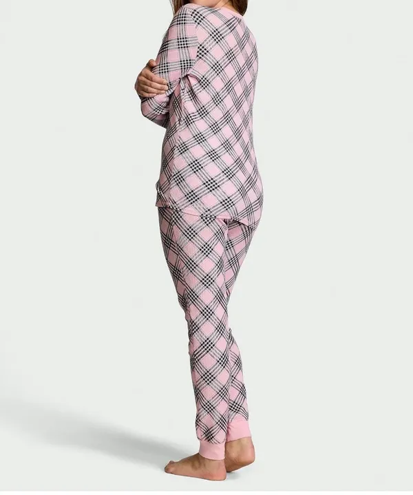 Victoria’s Secret Pink Plaid Pajama Set Women’s Size Small - Image 2