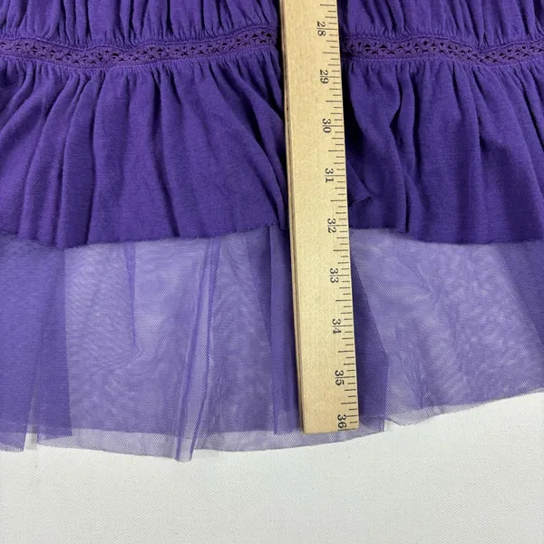 Free People Dress‎ Womens S Purple Halter Smocked Embroidered Short Sundress - Image 2