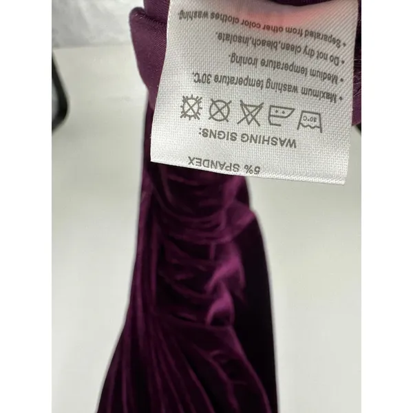 Urban Coco Womens Purple Velvet Maxi Dress‎ XL Whimsigoth Dark Romantic - Image 6