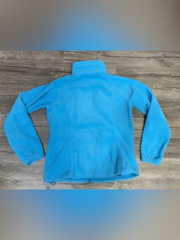 Columbia Women’s M Turquoise Blue Full Zip Fleece Jacket Zip Pockets Outdoor - Image 4