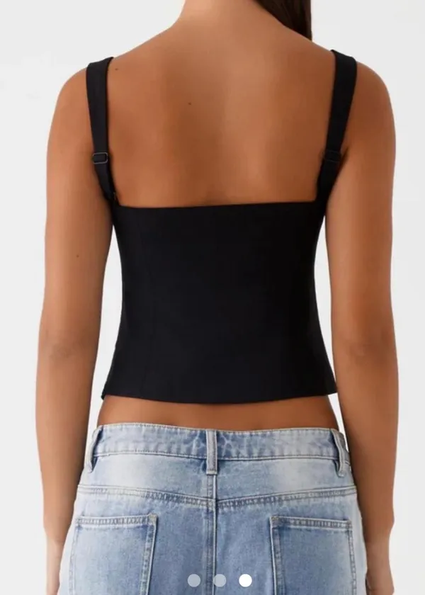 Peppermayo Black Top Crop - Image 3