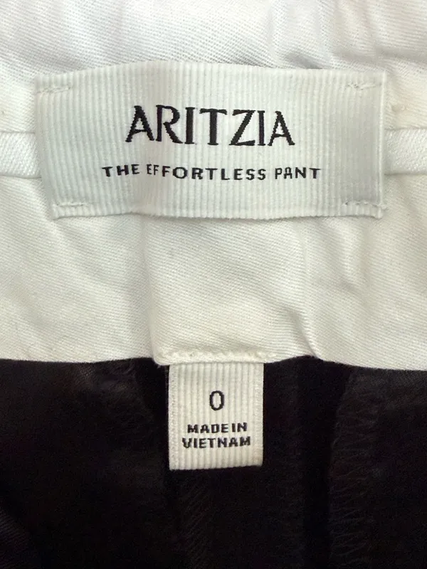 Aritzia Black Wide-Leg Low Rise, Length- Full Trousers Size 0 - Image 3