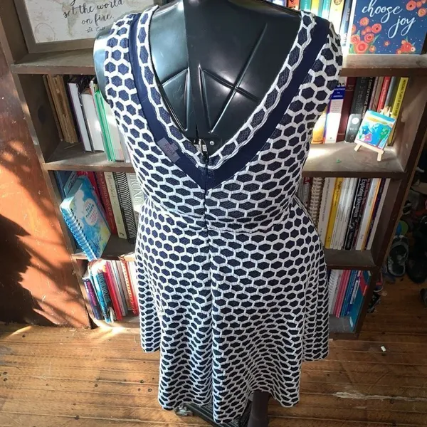 Pixley Stitchfix navy and white pinup girl fit and flare M dress - Image 2