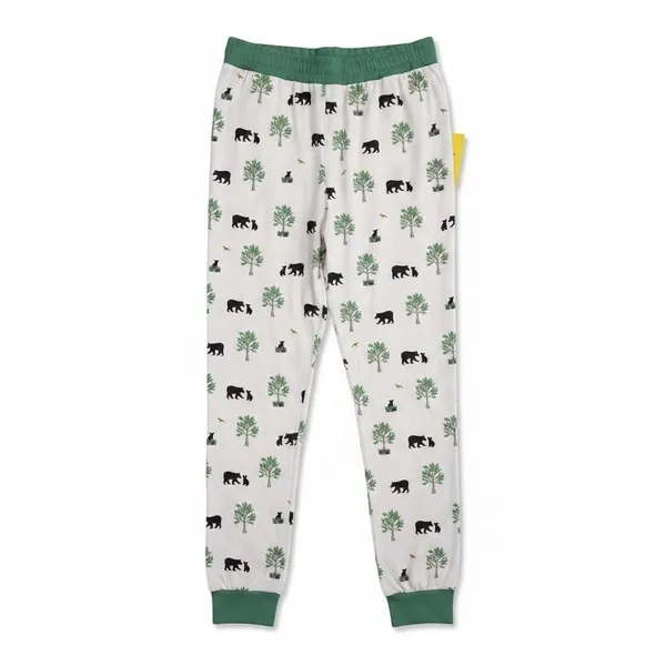 Wildflower Baby Pajama Pants Bamboo Viscose Spandex Bear Tree Print XL - Image 4