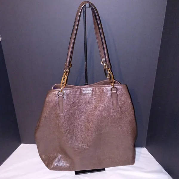 Coach Madison Phoebe Shoulder Bag Womens Large Brown Leather Tote 26225 - Image 7