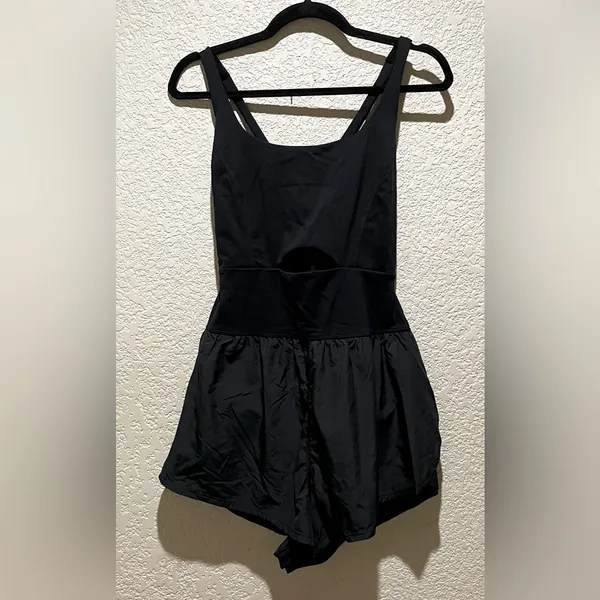 Free People Movement NWOT Righteous Runsie Romper Black Size L - Image 6