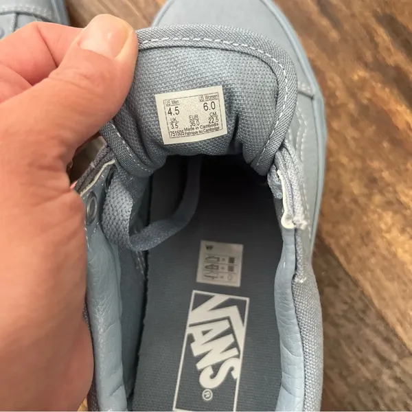 NEW Vans Old Skool Pastel Mono Dusty Blue Low-Top Shoes US Mens 4.5 Women 6 - Image 5