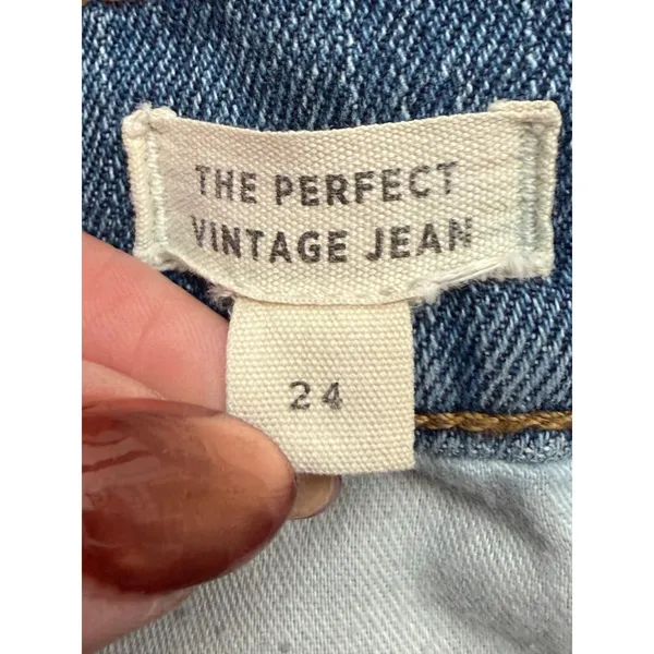 Madewell The Perfect Vintage Jean‎ Women's Sz 24 High Rise Raw Hem Denim - Image 7