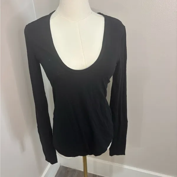 Intimately Free People‎ Black Long Sleeve Scoop Neck Bodysuit XS - Image 3