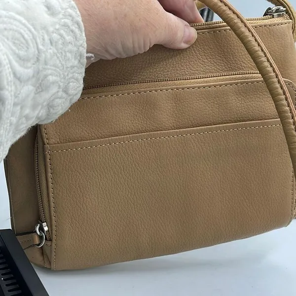 Tignanello tan leather crossbody. 21” handle drop. Tan - Image 2