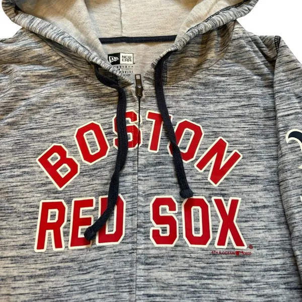 Boston Red Sox New Era Space Dye French Terry Full Zip Hoodie Womens Medium - Image 4