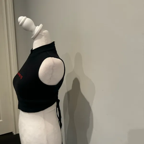 Motel Rocks Ballack & Red ‘Make Boys Cry’ Sleeveless Crop Top - Image 2