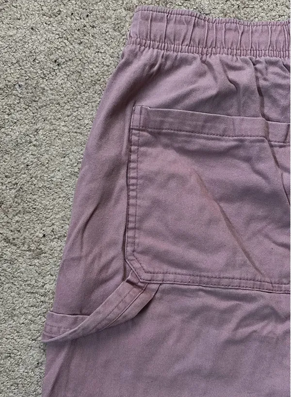 Old Navy Blush Pink, Elastic Waist, Utility Pants - Image 5