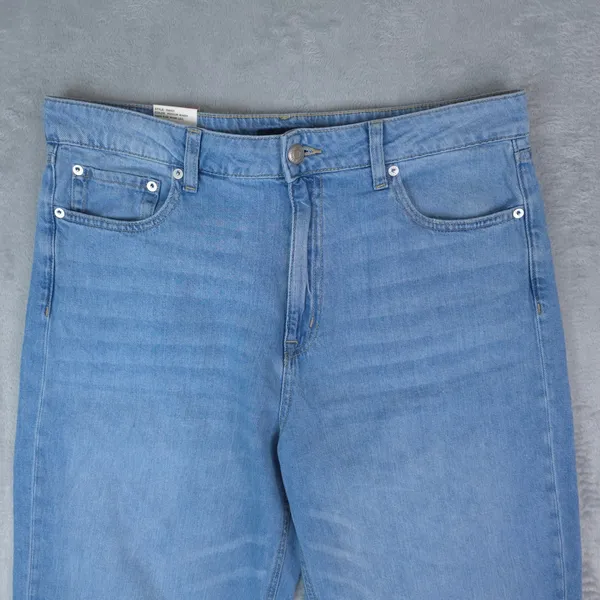 Aeropostale Jeans Womens 14 (36x33) Blue High Rise Wide Leg 100% Cotton‎ 90s New - Image 3