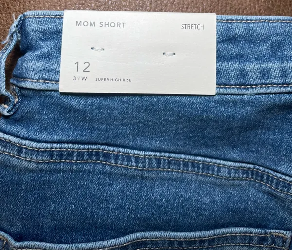 American Eagle Women’s Mom Shorts Stretch Cutoffs Size 12 New With Tag High Rise - Image 5