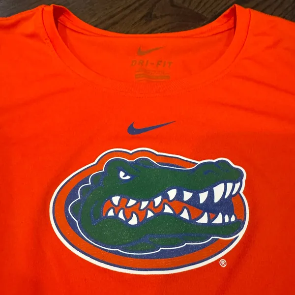 Nike Dri-FIT Bright Orange Gator Florida Tee - Image 2