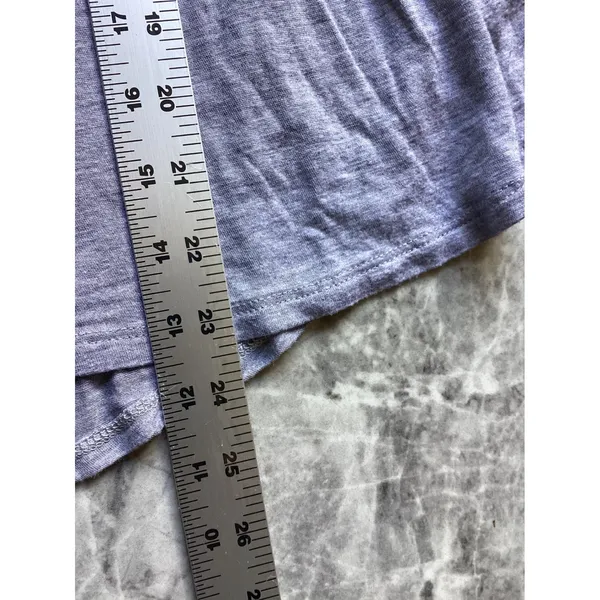 Three Bird Nest Womens Deep Scoop Neck High Low Hem T-Shirt Heather Purple Small - Image 4
