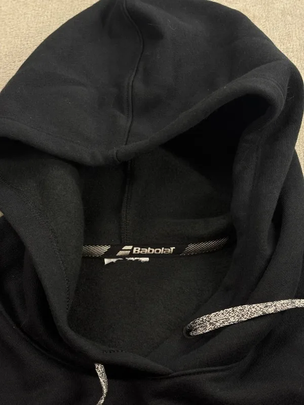 Babolat Hoodie Womens Large Black Graphic Print Long Sleeve Drawstring - Image 7