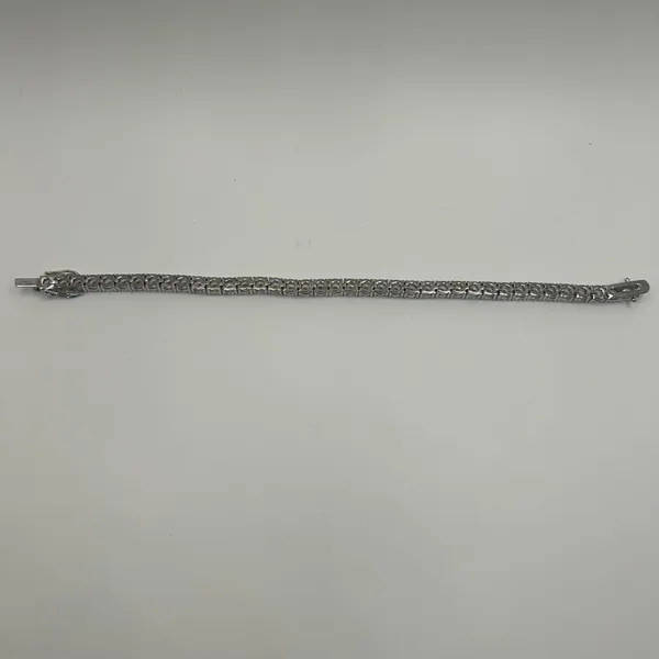 Kay Jewelers Moissanite Tennis Bracelet Silver 5mm 8 Inch Brand New VVS1 Crazy Shine No Pass - Image 4