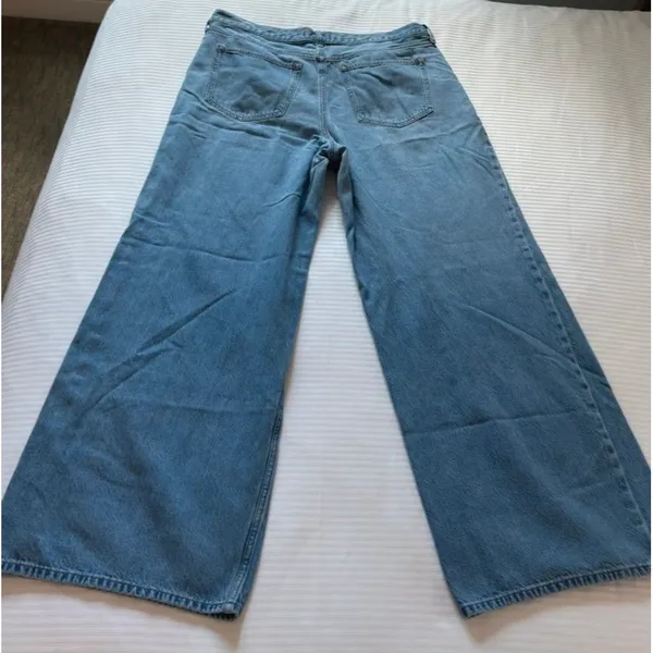 Abercrombie & Fitch High Rise Wide Leg Jeans Medium Wash Size 16 Regular - Image 8