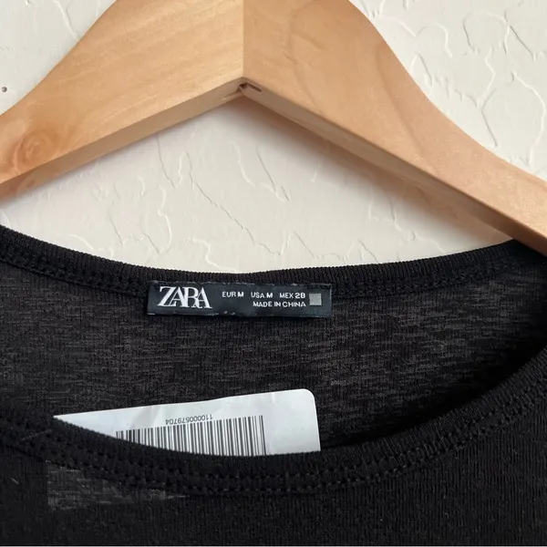 ZARA long sleeve black shirt - Image 3