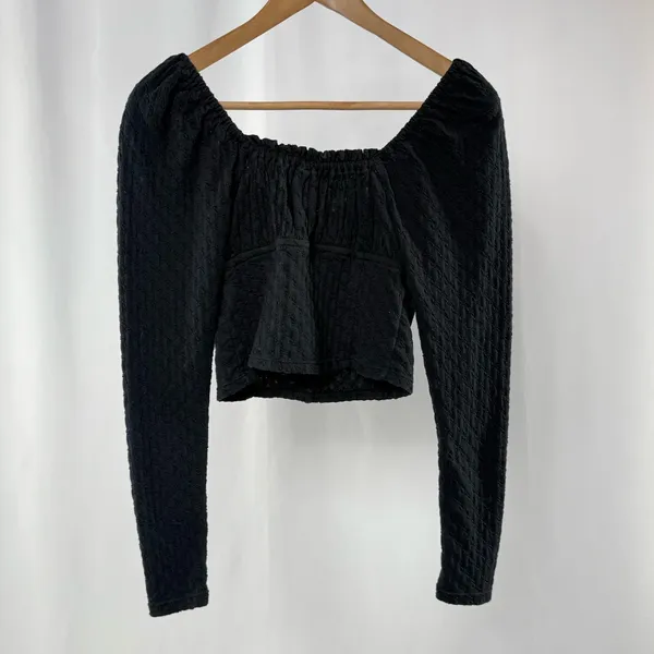 Free People Ladybug Long Sleeve Top In Black Size‎ Extra Small - Image 4