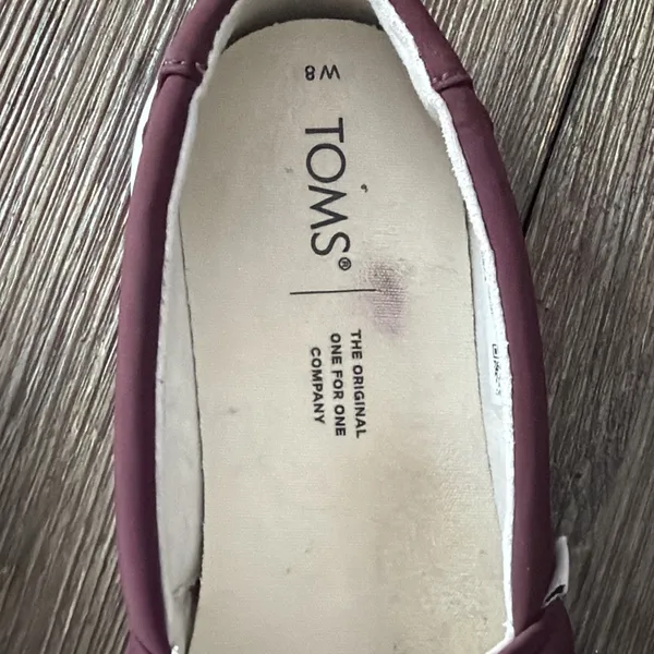 Toms Women's Alpargata Mallow Puff 8 Burgundy Red Pink Slip On Sandals Shoes - Image 12