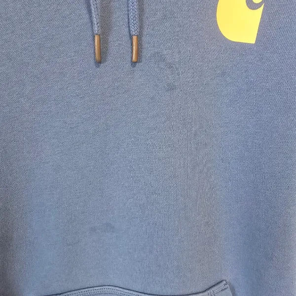 Carhartt Women's Blue & White Hoodie Size M - Image 7
